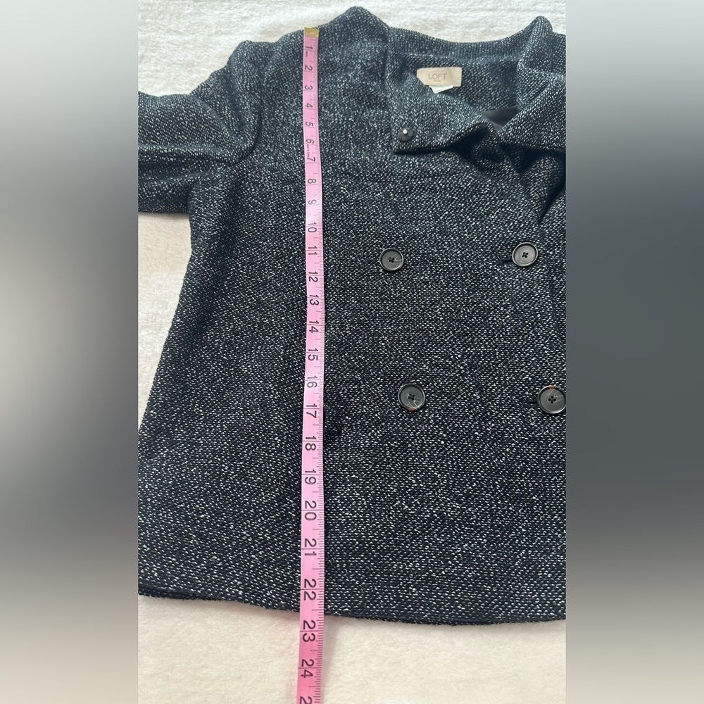 LOFT Black Blazer with Wide Lapel and Asymmetrical Closure - Picture 10 of 14